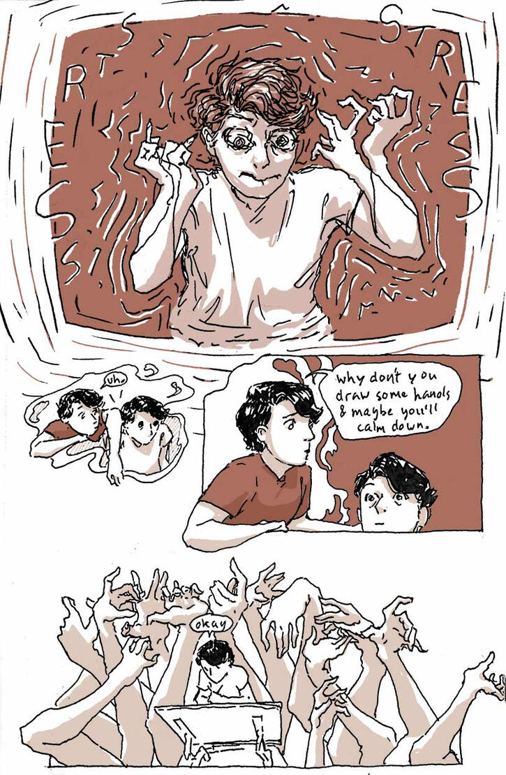 Stress, ink on paper with digital colors